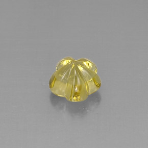2.49캐럿 천연 레몬 쿼츠, 플라워 컷, 8.5×8.4 mm, 투명한