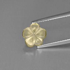 1.77캐럿 천연 레몬 쿼츠, 플라워 컷, 8.4×8.1 mm, 투명한