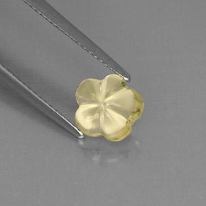 1.77캐럿 천연 레몬 쿼츠, 플라워 컷, 8.4×8.1 mm, 투명한