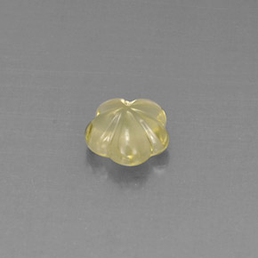1.77캐럿 천연 레몬 쿼츠, 플라워 컷, 8.4×8.1 mm, 투명한