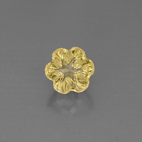 2.93캐럿 천연 레몬 쿼츠, 플라워 컷, 8.8×8.5 mm, 투명한