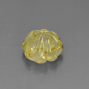 7.42캐럿 천연 레몬 쿼츠, 플라워 컷, 12.4×12.1 mm, 투명한
