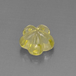 6.69캐럿 천연 레몬 쿼츠, 플라워 컷, 12.2×12 mm, 투명한