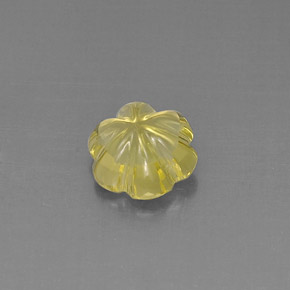3.40캐럿 천연 레몬 쿼츠, 플라워 컷, 10.4×9.7 mm, 투명한