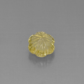 2.67캐럿 천연 레몬 쿼츠, 플라워 컷, 9×8.5 mm, 투명한
