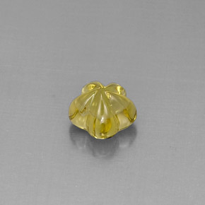 2.52캐럿 천연 레몬 쿼츠, 플라워 컷, 8.5×8.4 mm, 투명한