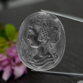 33.01캐럿 천연 화이트 쿼츠, 멋진 모양, 27.5×24.1 mm, 투명한