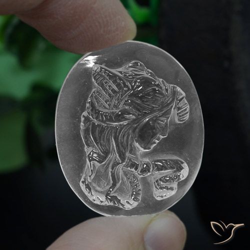 34.86ct 자연스러운 클리어 화이트 석영, 타원형, 투명한