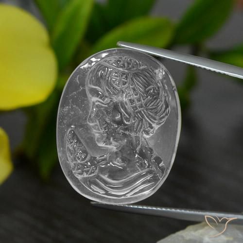 35.42ct 자연스러운 클리어 화이트 석영, 팬시한, 투명한