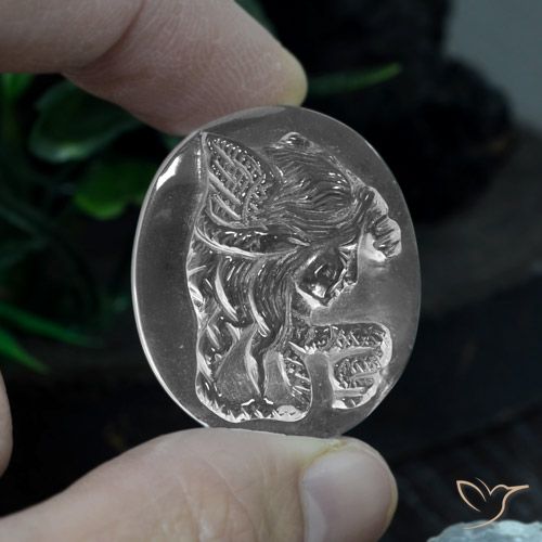 37.48ct 자연스러운 클리어 화이트 석영, 타원형, 투명한
