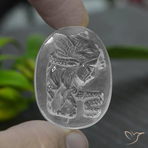 39.50캐럿 천연 클리어 화이트 쿼츠, 멋진 모양, 28.7×21.8 mm, 투명한