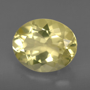 3.35캐럿 천연 레몬 쿼츠, 타원형 컷, 11.1×9.1 mm, VVS-VS