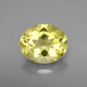 3.55캐럿 천연 레몬 쿼츠, 타원형 컷, 11.1×9.2 mm, VVS