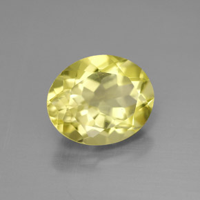 3.55캐럿 천연 레몬 쿼츠, 타원형 컷, 11.1×9.2 mm, VVS