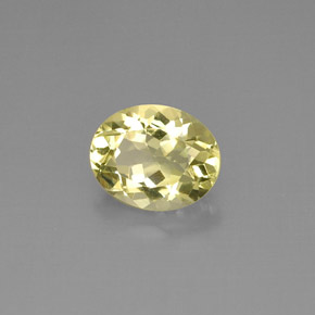 3.86캐럿 천연 레몬 쿼츠, 타원형 컷, 11.3×9.1 mm, VVS