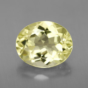 3.38캐럿 천연 레몬 쿼츠, 타원형 컷, 11.1×9.1 mm, VVS
