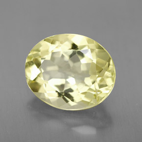 3.38캐럿 천연 레몬 쿼츠, 타원형 컷, 11.1×9.1 mm, VVS