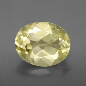 3.10캐럿 천연 레몬 쿼츠, 타원형 컷, 10.9×8.7 mm, VVS