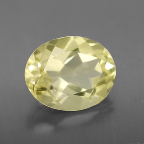 3.10캐럿 천연 레몬 쿼츠, 타원형 컷, 10.9×8.7 mm, VVS