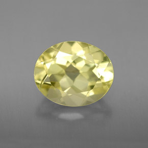3.55캐럿 천연 레몬 쿼츠, 타원형 컷, 11.1×9.1 mm, VVS