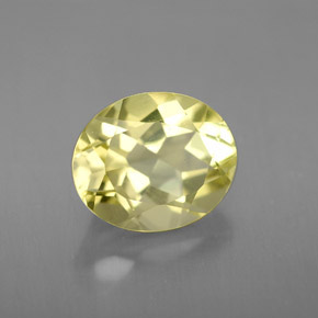 3.55캐럿 천연 레몬 쿼츠, 타원형 컷, 11.1×9.1 mm, VVS
