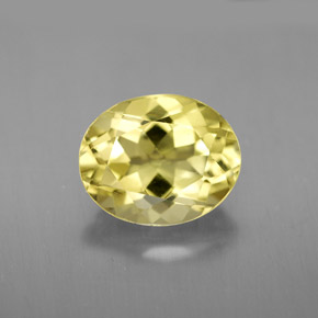 3.26캐럿 천연 레몬 쿼츠, 타원형 컷, 10.9×8.9 mm, VVS