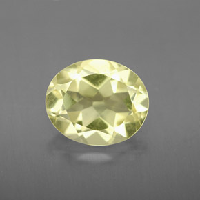 3.28캐럿 천연 레몬 쿼츠, 타원형 컷, 10.9×9.1 mm, VS