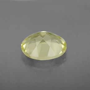 3.28캐럿 천연 레몬 쿼츠, 타원형 컷, 10.9×9.1 mm, VS