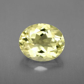 3.48캐럿 천연 레몬 쿼츠, 타원형 컷, 11×9.1 mm, IF