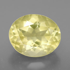 3.52캐럿 천연 레몬 쿼츠, 타원형 컷, 11.1×9.1 mm, VVS