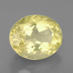 3.52캐럿 천연 레몬 쿼츠, 타원형 컷, 11.1×9.1 mm, VVS