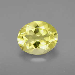3.34캐럿 천연 레몬 쿼츠, 타원형 컷, 11×9.1 mm, VVS