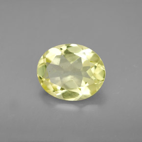2.91캐럿 천연 레몬 쿼츠, 타원형 컷, 11×9.1 mm, VVS