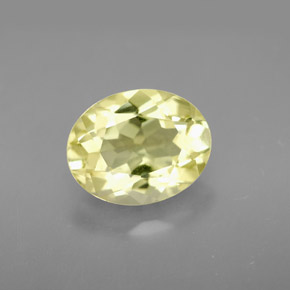 3.47캐럿 천연 레몬 쿼츠, 타원형 컷, 11.2×8.8 mm, VVS