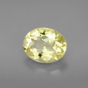 3.47캐럿 천연 레몬 쿼츠, 타원형 컷, 11.2×8.8 mm, VVS
