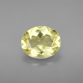 2.96캐럿 천연 레몬 쿼츠, 타원형 컷, 10.8×8.9 mm, VVS