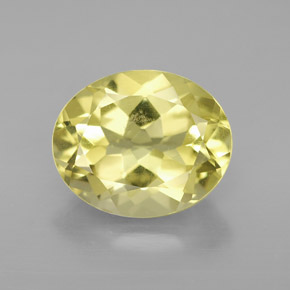 3.30캐럿 천연 레몬 쿼츠, 타원형 컷, 11.1×9.2 mm, VVS