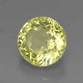 8.39캐럿 천연 레몬 쿼츠, 라운드 컷, 12.89 mm, VVS