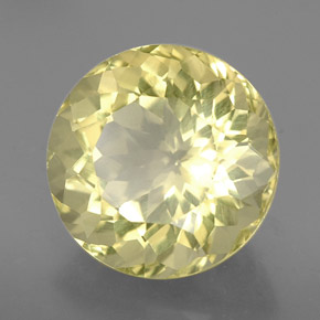 7.14캐럿 천연 레몬 쿼츠, 라운드 컷, 12.68 mm, VVS