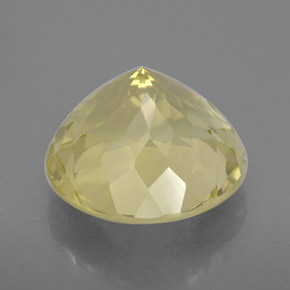 7.14캐럿 천연 레몬 쿼츠, 라운드 컷, 12.68 mm, VVS