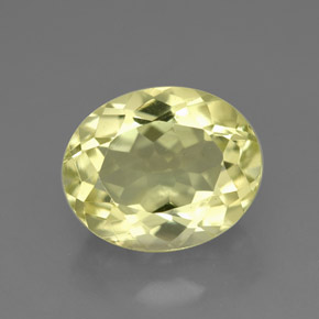 3.95캐럿 천연 레몬 쿼츠, 타원형 컷, 11.2×9.2 mm, VVS