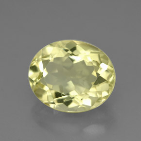 3.95캐럿 천연 레몬 쿼츠, 타원형 컷, 11.2×9.2 mm, VVS
