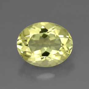 3.82캐럿 천연 레몬 쿼츠, 타원형 컷, 11.4×9.1 mm, VVS