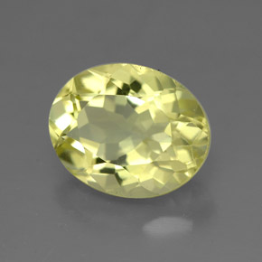3.82캐럿 천연 레몬 쿼츠, 타원형 컷, 11.4×9.1 mm, VVS