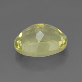 3.82캐럿 천연 레몬 쿼츠, 타원형 컷, 11.4×9.1 mm, VVS