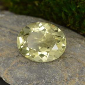 3.14캐럿 천연 레몬 쿼츠, 타원형 컷, 11×8.8 mm, VVS