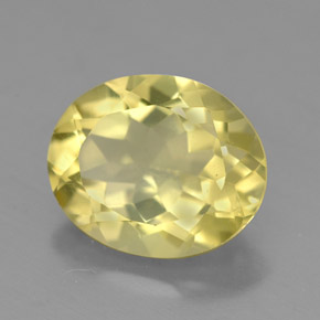 3.16캐럿 천연 레몬 쿼츠, 타원형 컷, 11.1×9.1 mm, VVS-VS