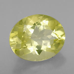 3.19캐럿 천연 레몬 쿼츠, 타원형 컷, 11.1×8.7 mm, VVS