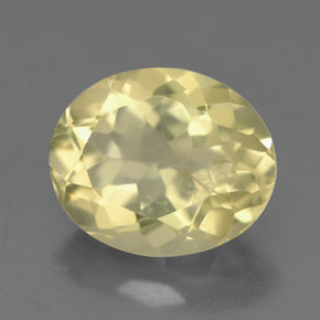 3.49캐럿 천연 레몬 쿼츠, 타원형 컷, 11.1×9.2 mm, VS