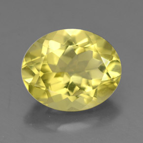 3.30캐럿 천연 레몬 쿼츠, 타원형 컷, 11×9.1 mm, VVS
